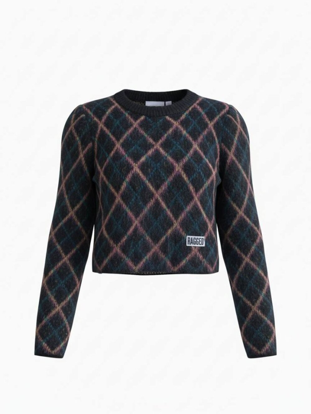 The Ragged Priest Womens Plaid Pullover Multicolor Cropped Sweater Vest Size S-M